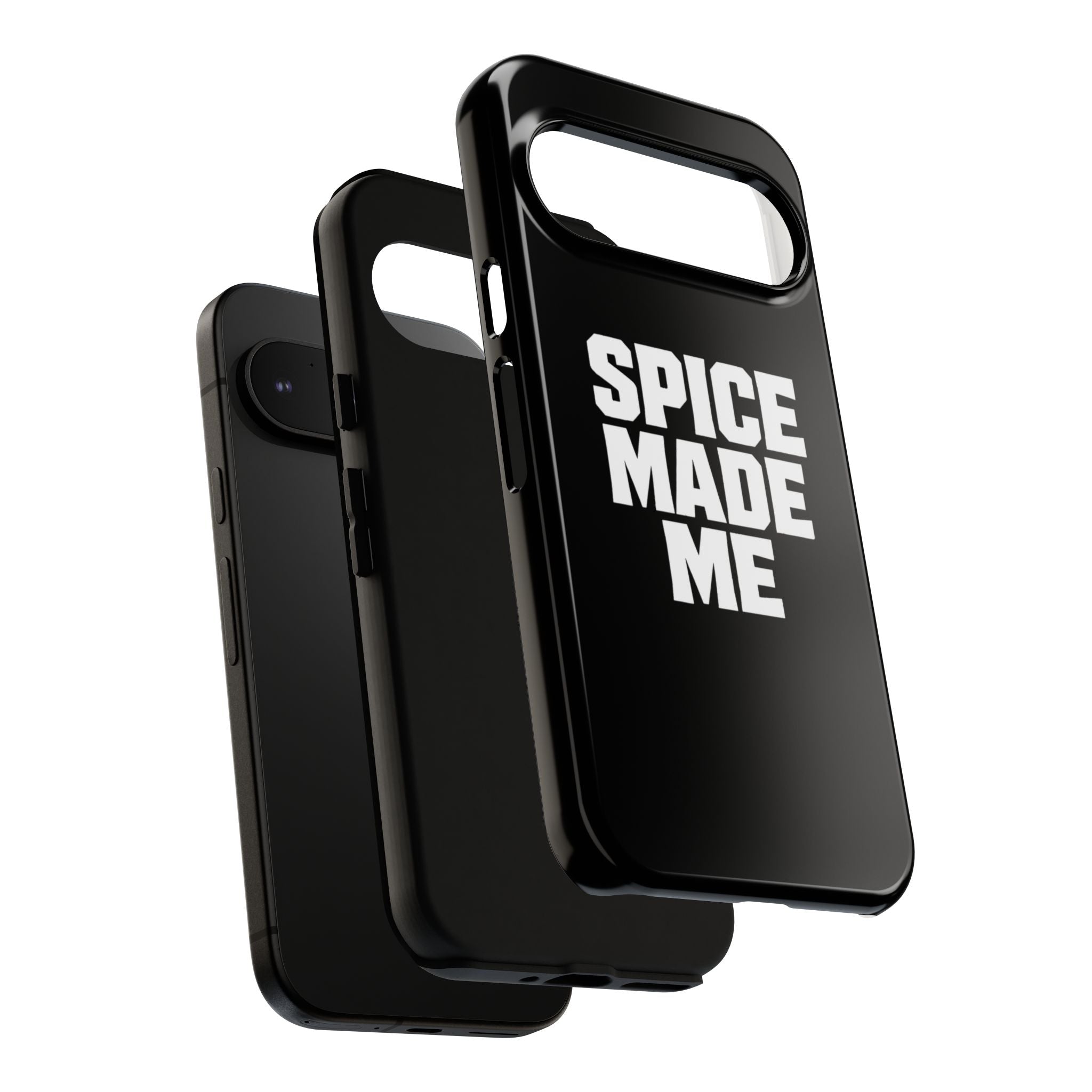 Spice Me In - Spice Made Me Tough Phone Case — Bold Black Protective iPhone Cover