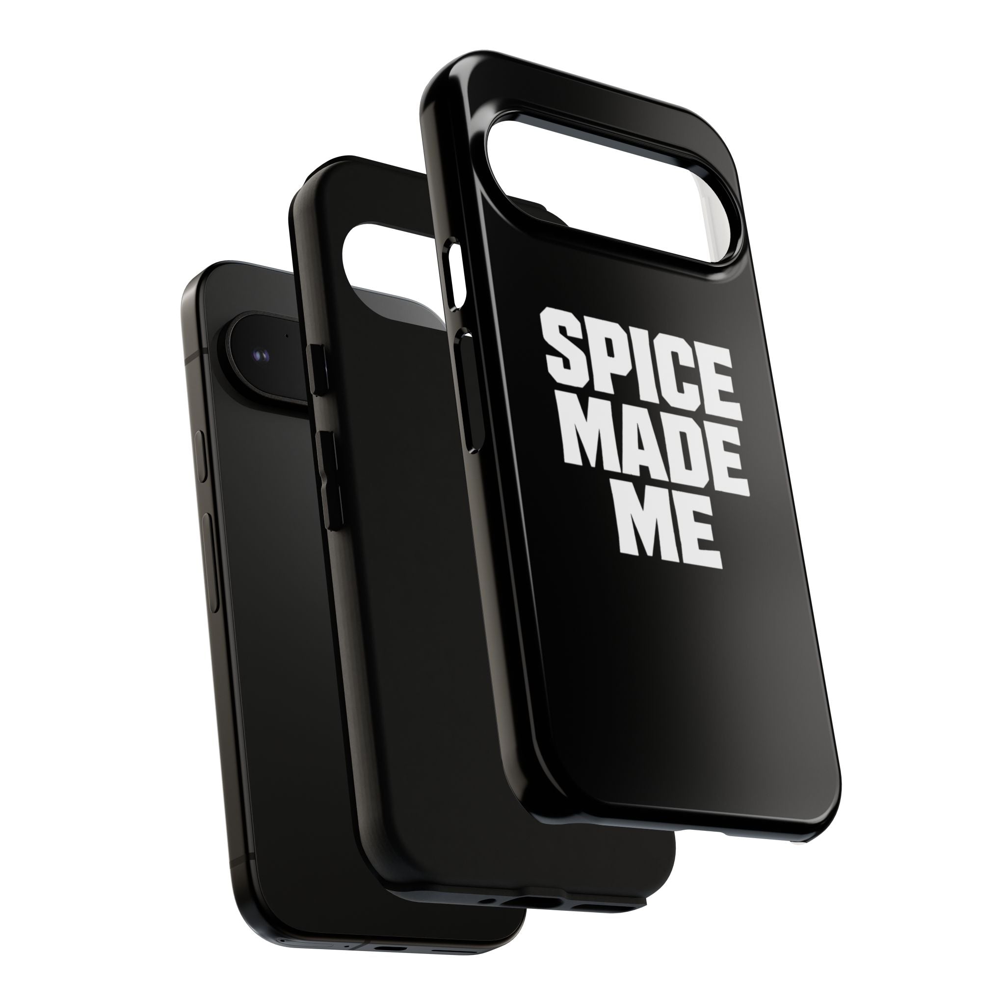 Spice Me In - Spice Made Me Tough Phone Case — Bold Black Protective iPhone Cover