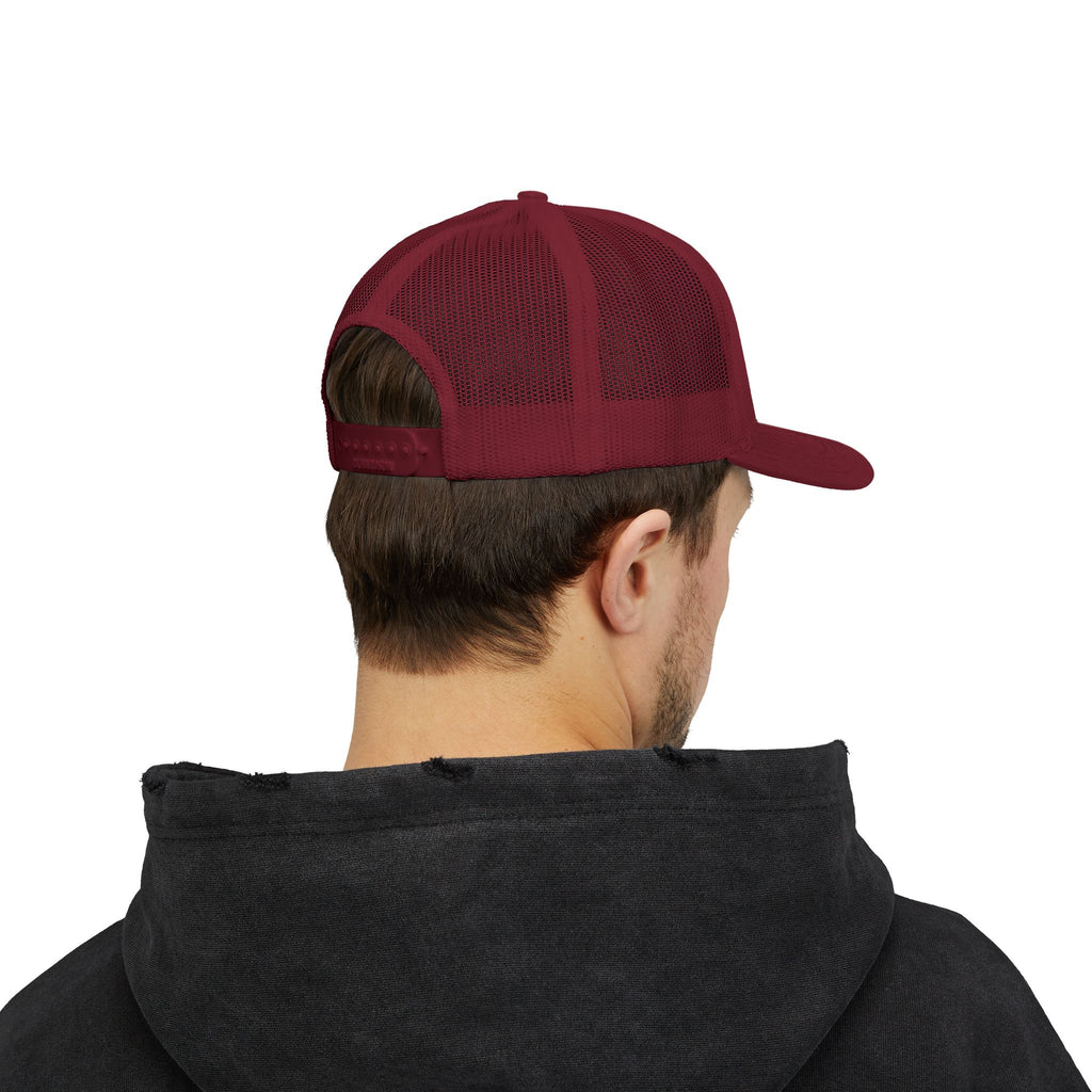 Spice Me In - Snapback Trucker Cap — Colorful Cartoon Parrot Design