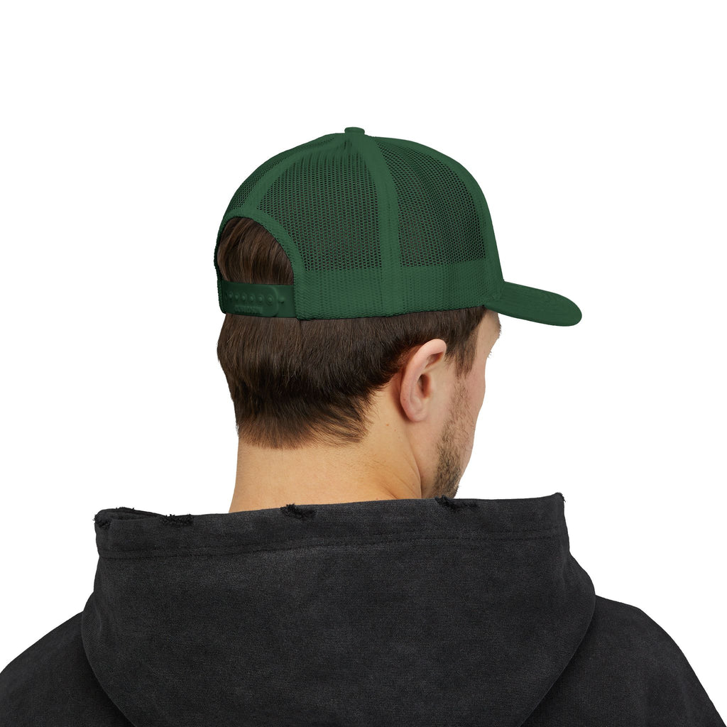 Spice Me In - Snapback Trucker Cap — Colorful Cartoon Parrot Design