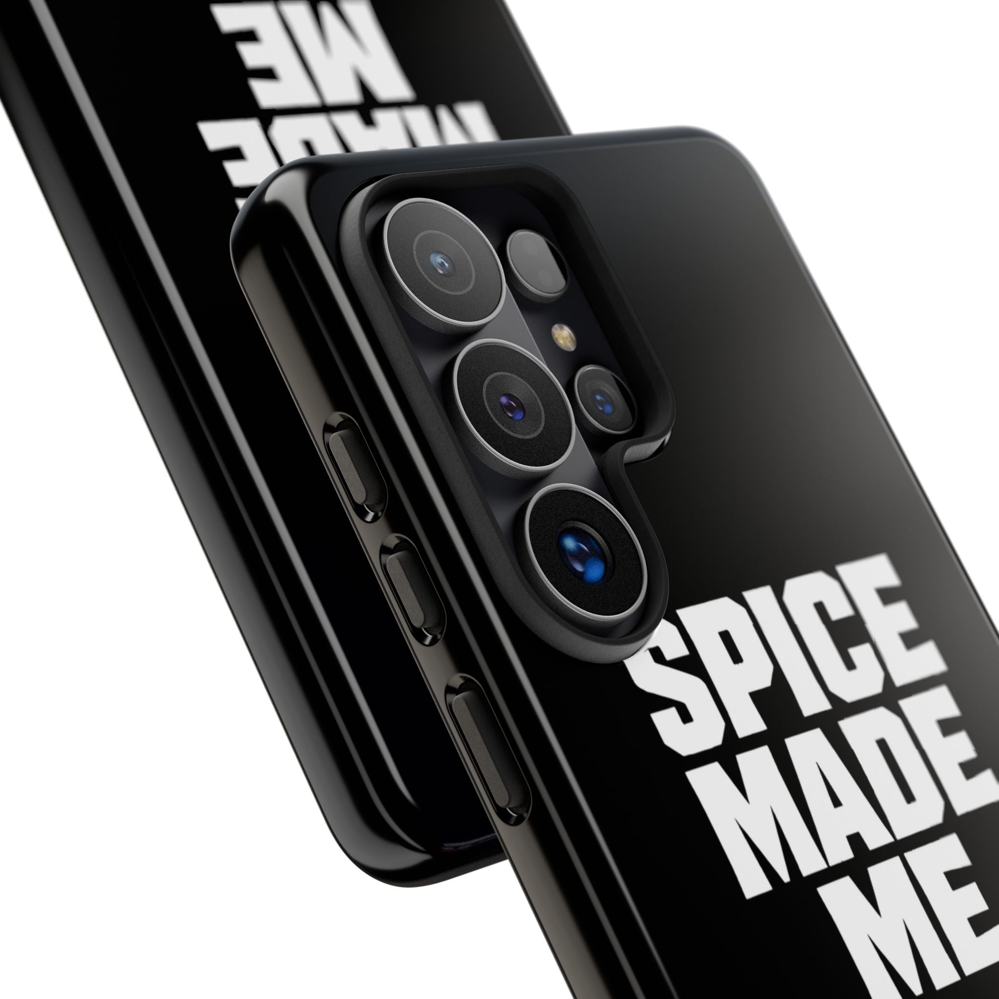 Spice Me In - Spice Made Me Tough Phone Case — Bold Black Protective iPhone Cover