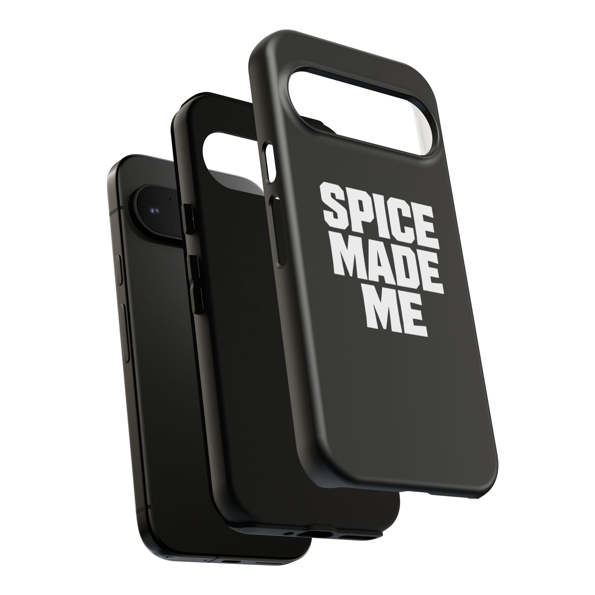 Spice Me In - Spice Made Me Tough Phone Case — Bold Black Protective iPhone Cover