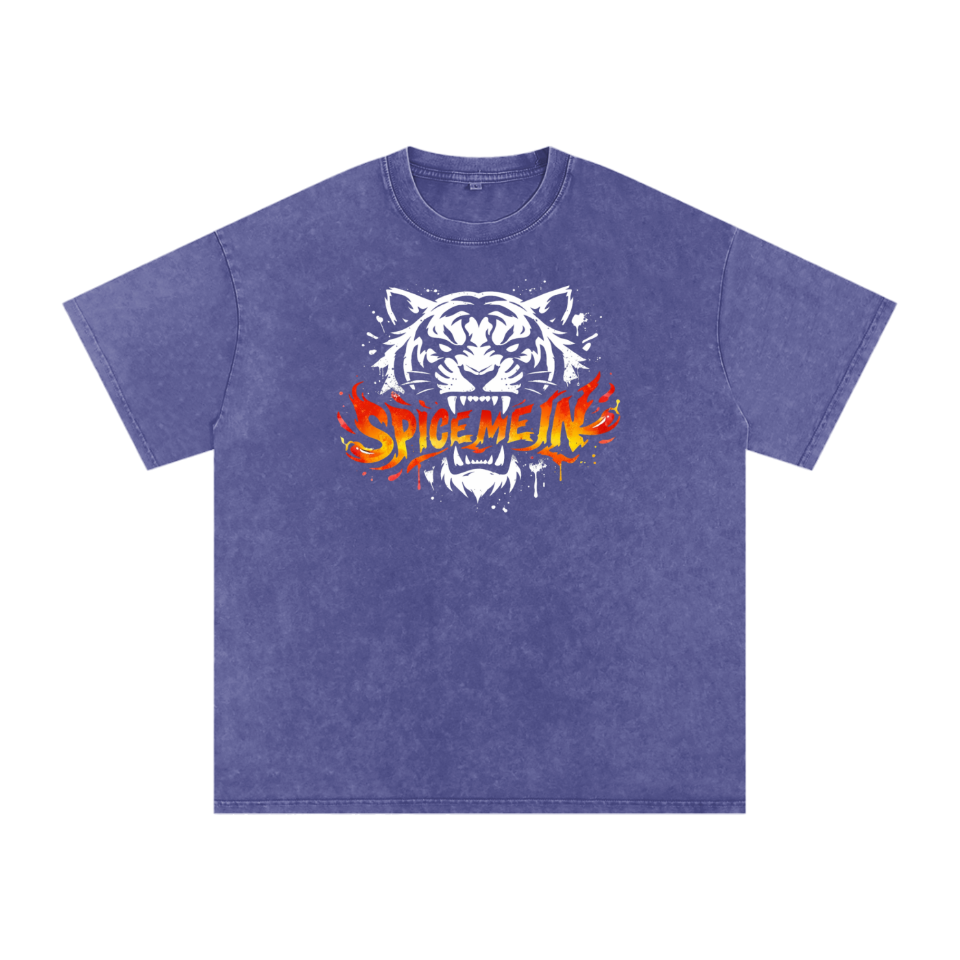 Spice Me In - Tiger Spice Snow Washed Oversized Cotton T-Shirt