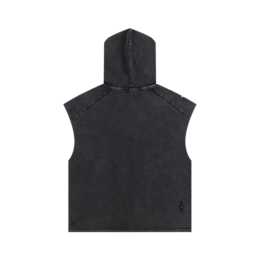 Spice Me In - "SMI" Snow Washed Boxy Hooded Tank Top