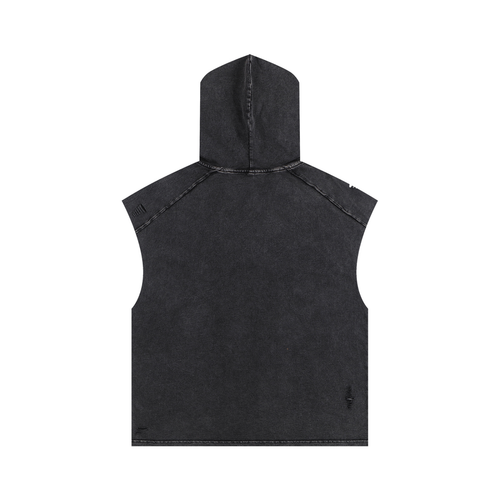 Spice Me In - "SMI" Snow Washed Boxy Hooded Tank Top