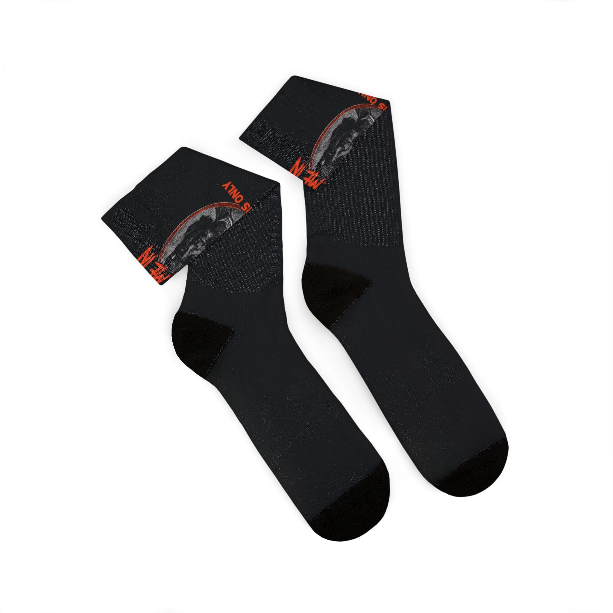 Spice Me In - Black 'Stayin' Alive' Retro Skull Sublimation Socks — Gothic Rock Crew Socks