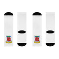 Spice Me In - Cushioned Crew Socks — "Spice Me In" Retro Hot Sauce Graphic Socks