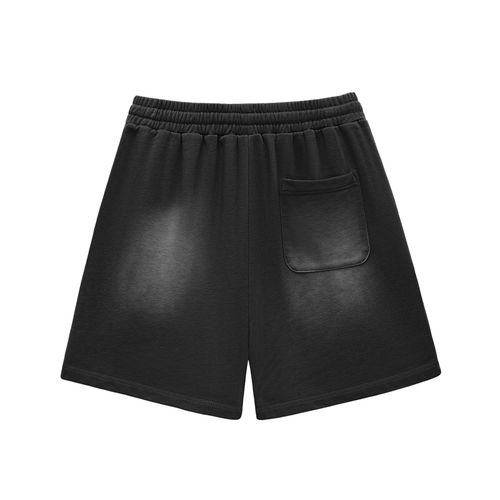 Spice Me In - "SMI" Sun Fade Raw Edge Cotton Shorts
