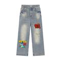Spice Me In - Vintage Wash Distressed Denim Jeans