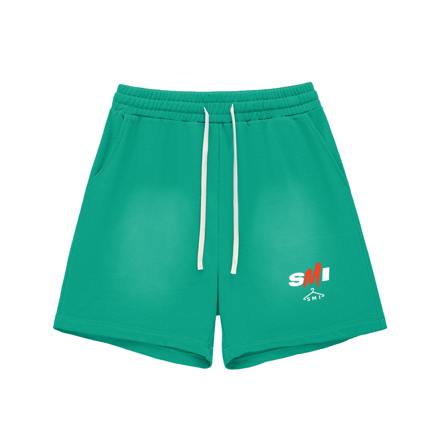 Spice Me In - "SMI" Sun Fade Raw Edge Cotton Shorts