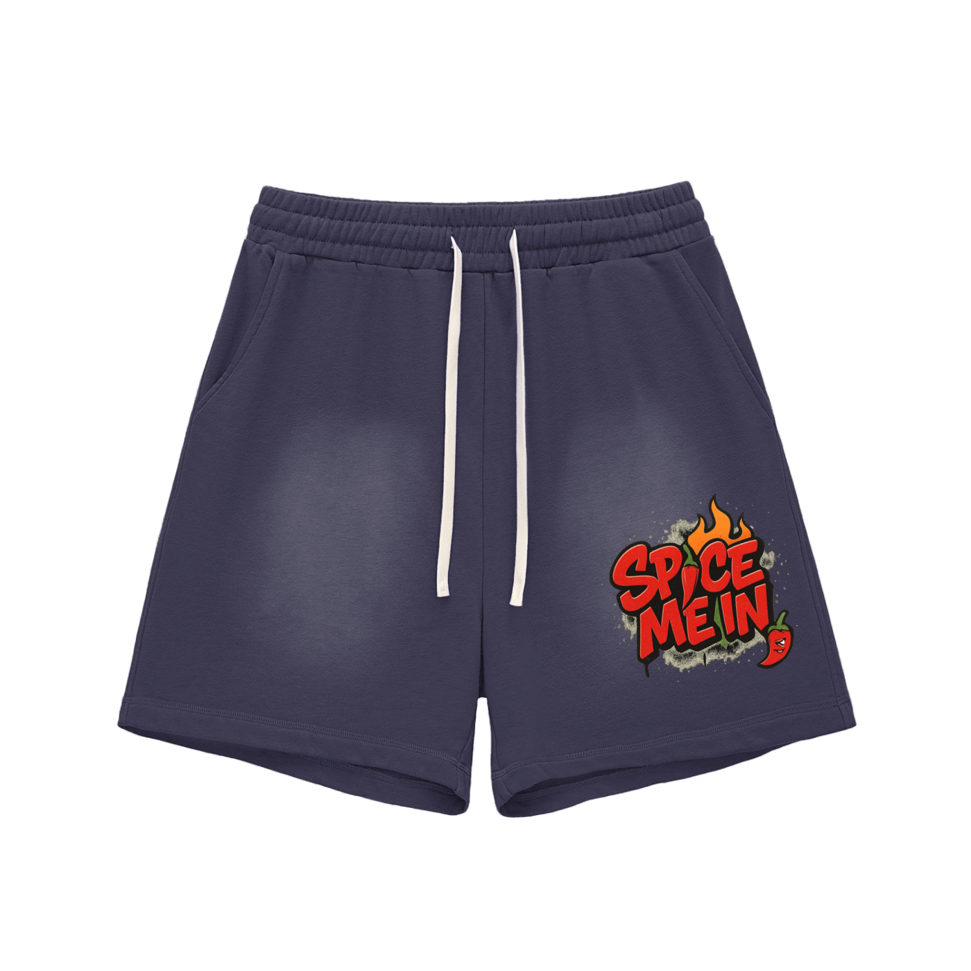 Spice Me In - Pepepr Sun Fade Raw Edge Cotton Shorts