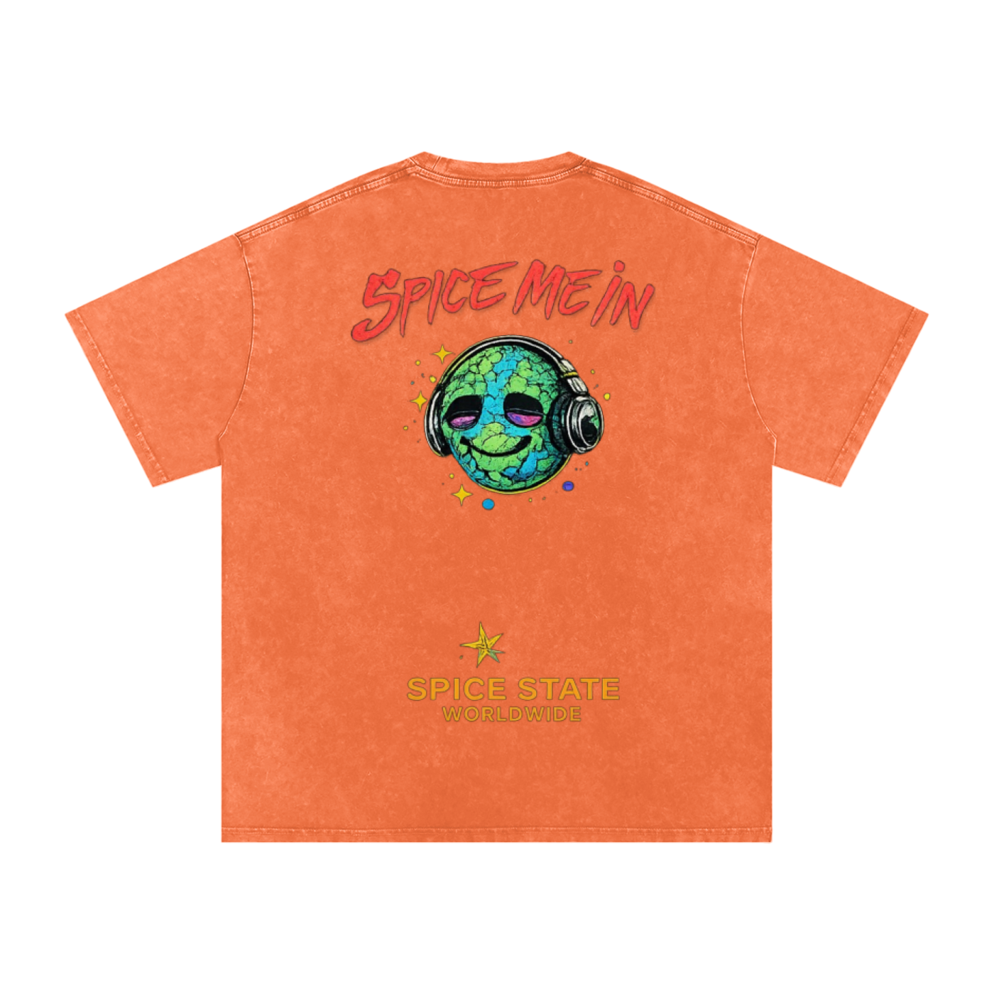 Spice World Snow Washed Oversized Cotton T-Shirt
