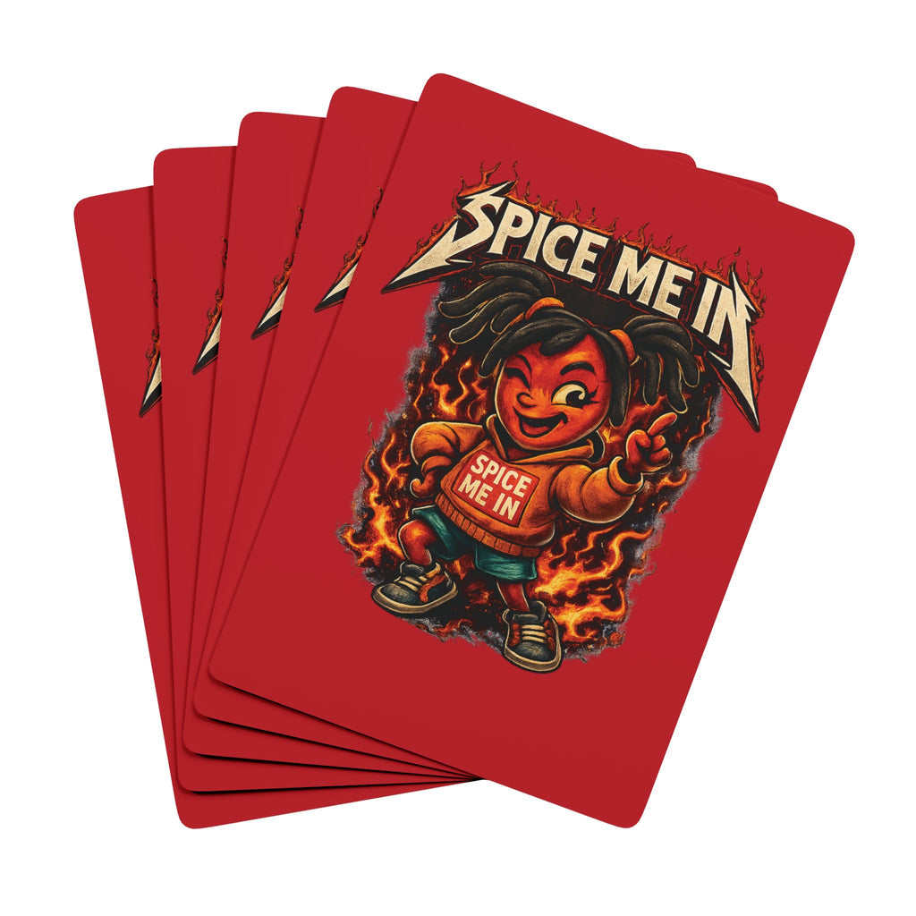 Spice Me In - Poker Playing Cards — "Spice Me In" Fiery Playing Card Deck