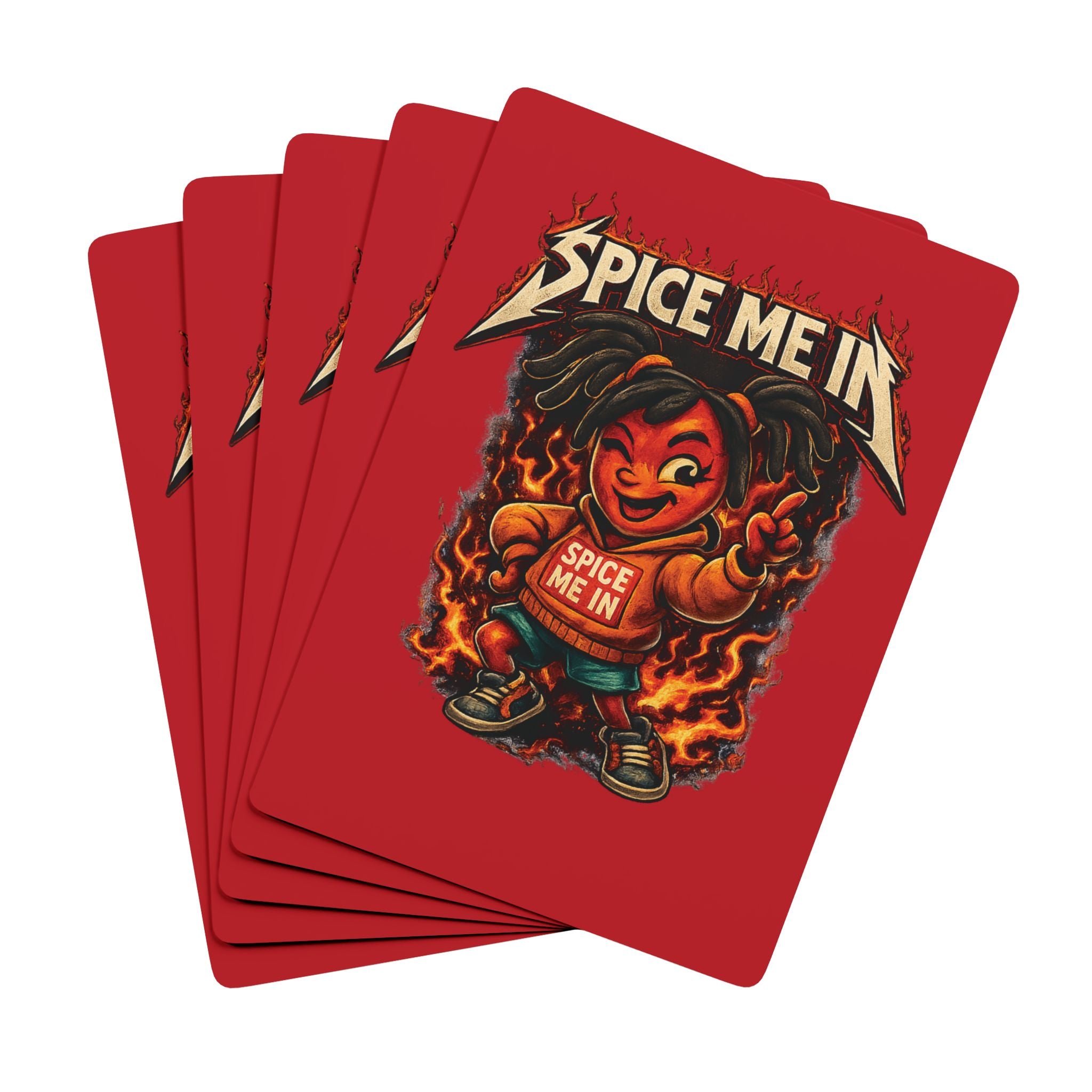 Spice Me In - Poker Playing Cards — "Spice Me In" Fiery Playing Card Deck