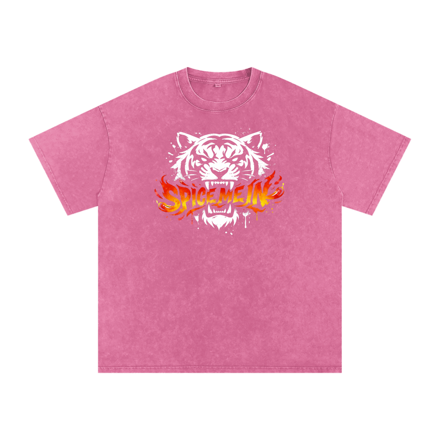 Spice Me In - Tiger Spice Snow Washed Oversized Cotton T-Shirt