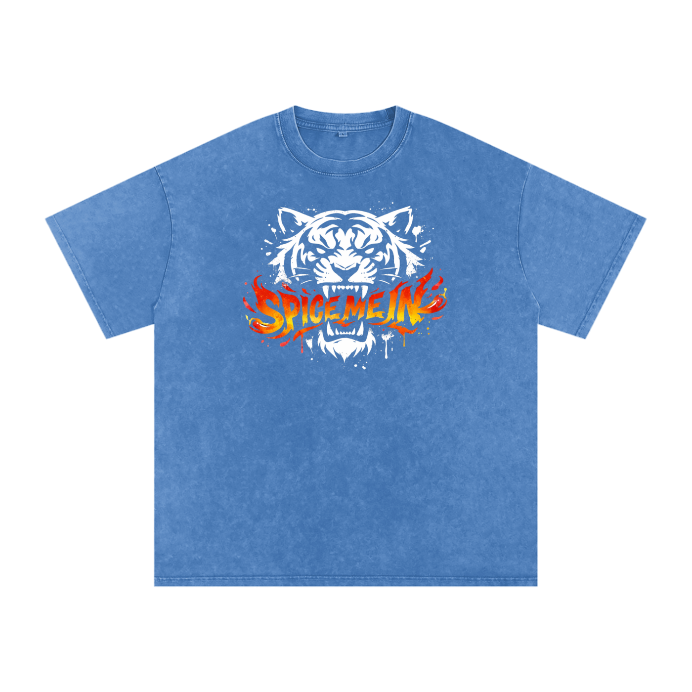 Spice Me In - Tiger Spice Snow Washed Oversized Cotton T-Shirt