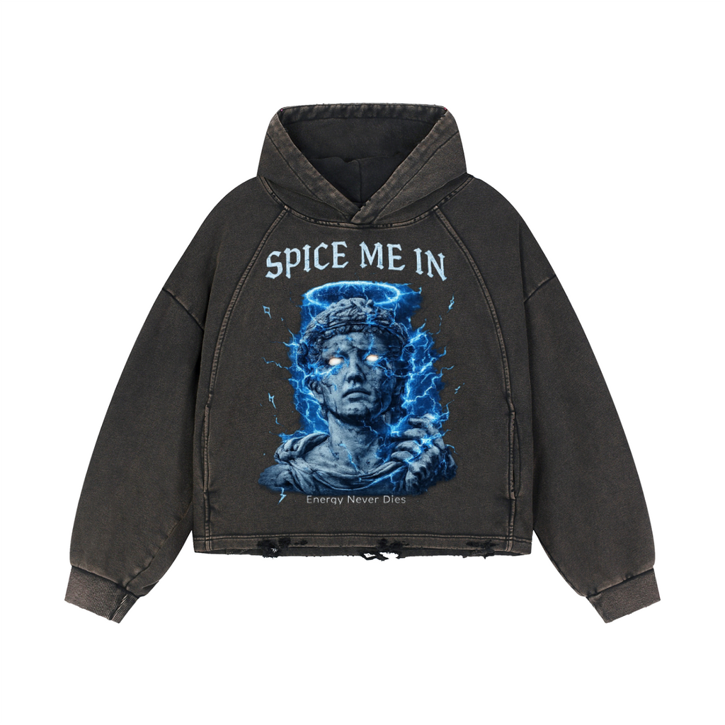 Spice Me In - Spice Liberty Vintage Washed Frayed-Hem Hoodie