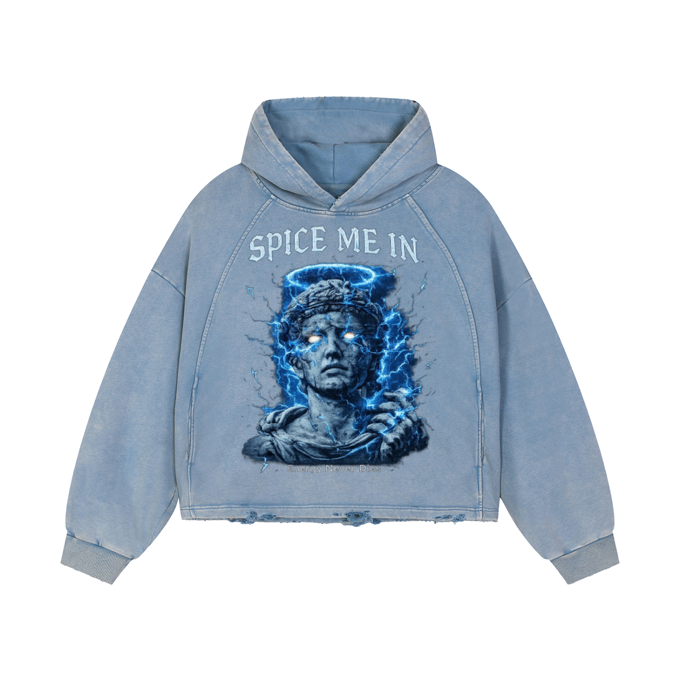 Spice Me In - Spice Liberty Vintage Washed Frayed-Hem Hoodie
