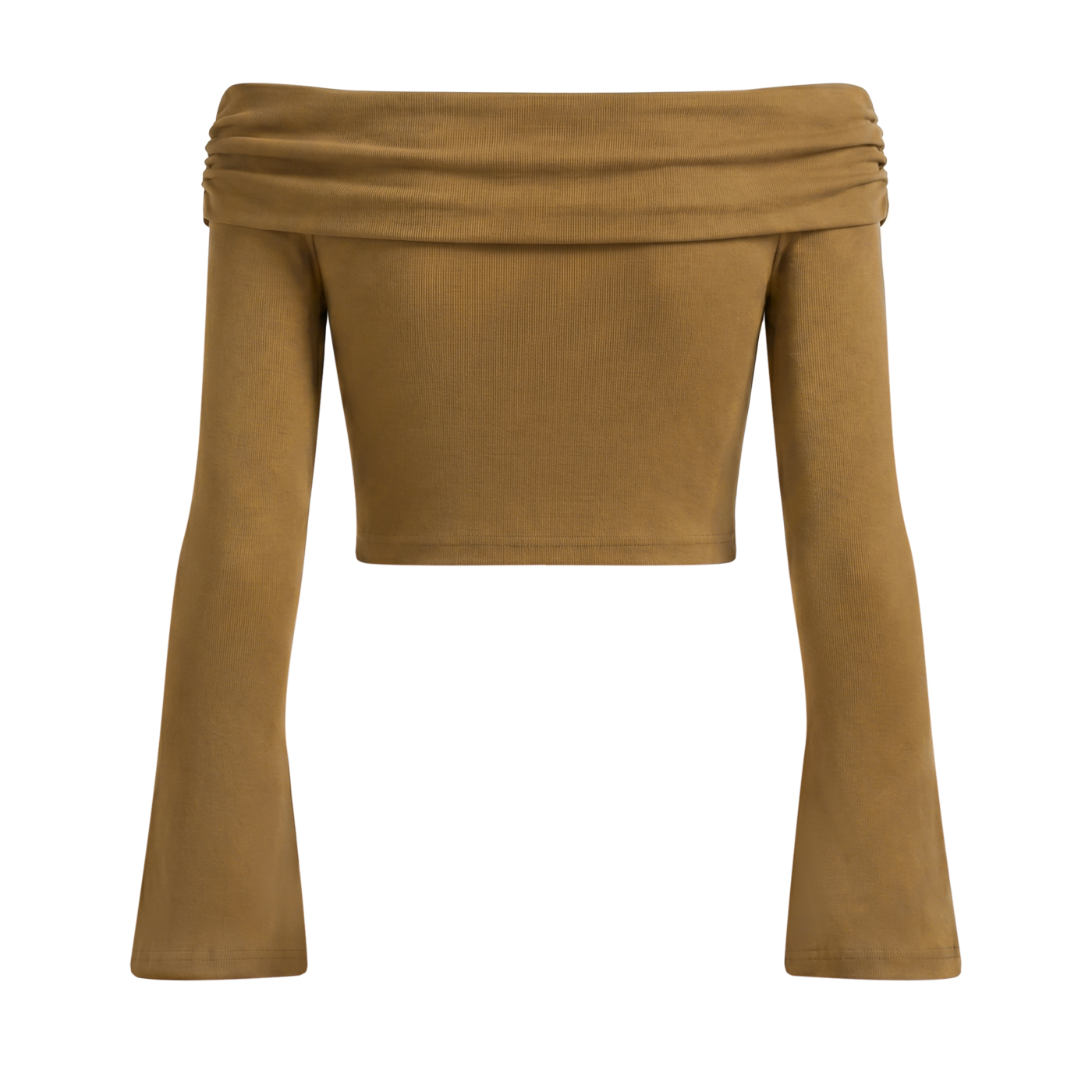 Spice Me In - Women's Off-the-Shoulder Bell Sleeve Crop T-Shirt