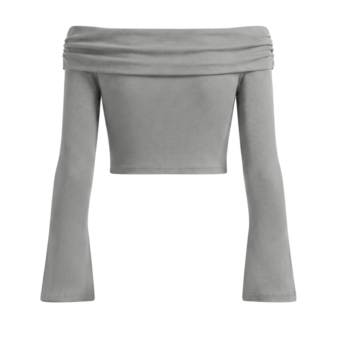 Spice Me In - Women's Off-the-Shoulder Bell Sleeve Crop T-Shirt