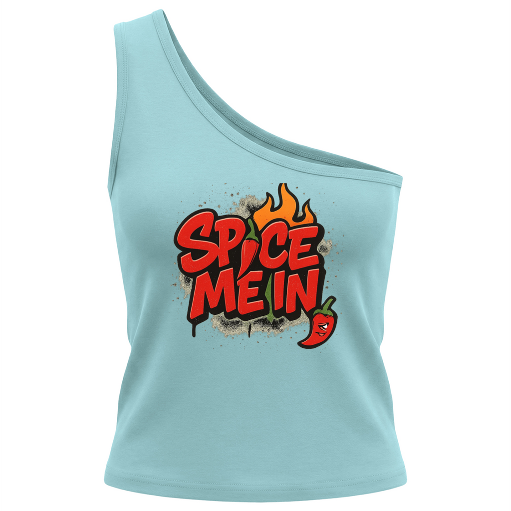 Spice Me In - Pepper Women's One-Shoulder Crop T-Shirt