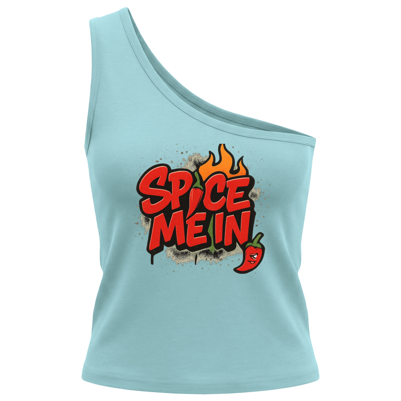 Spice Me In - Pepper Women's One-Shoulder Crop T-Shirt