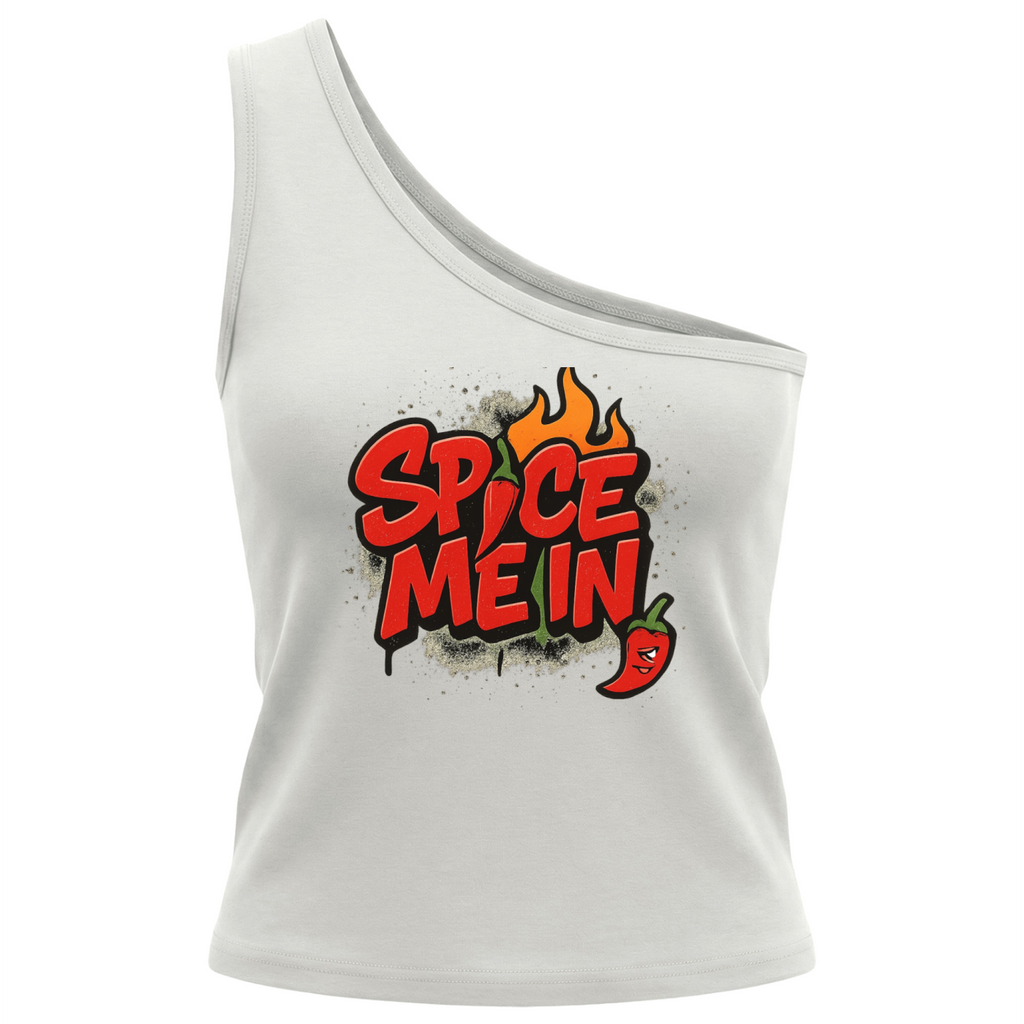 Spice Me In - Pepper Women's One-Shoulder Crop T-Shirt