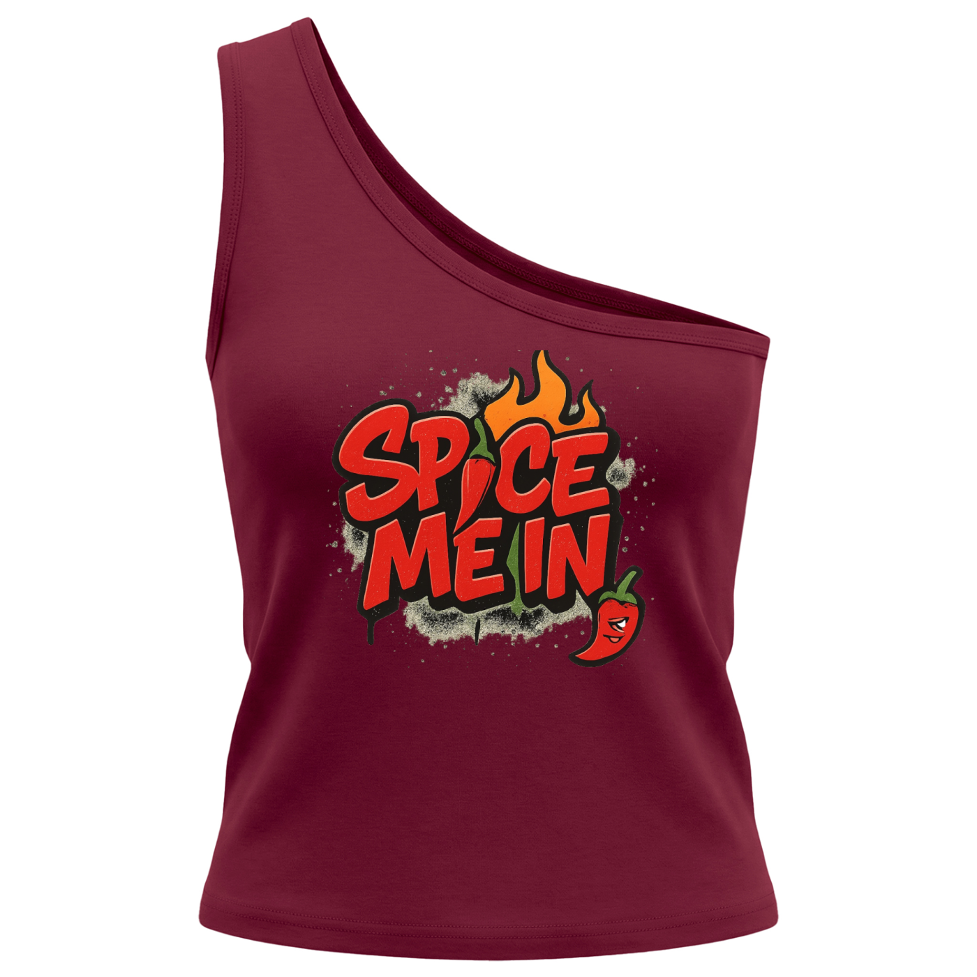 Spice Me In - Pepper Women's One-Shoulder Crop T-Shirt