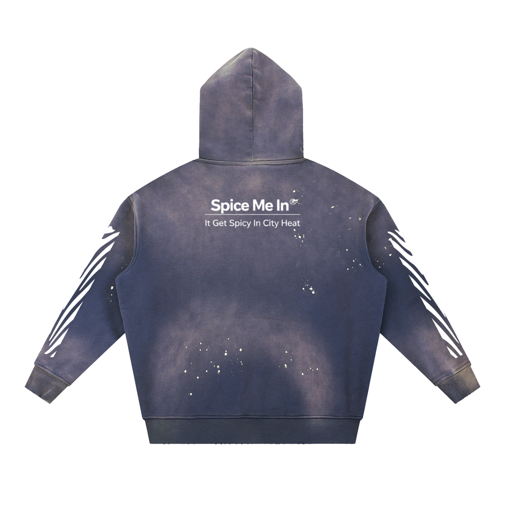 Spice Me In - Spice Made Me Vintage Washed Frayed Fleece Hoodie
