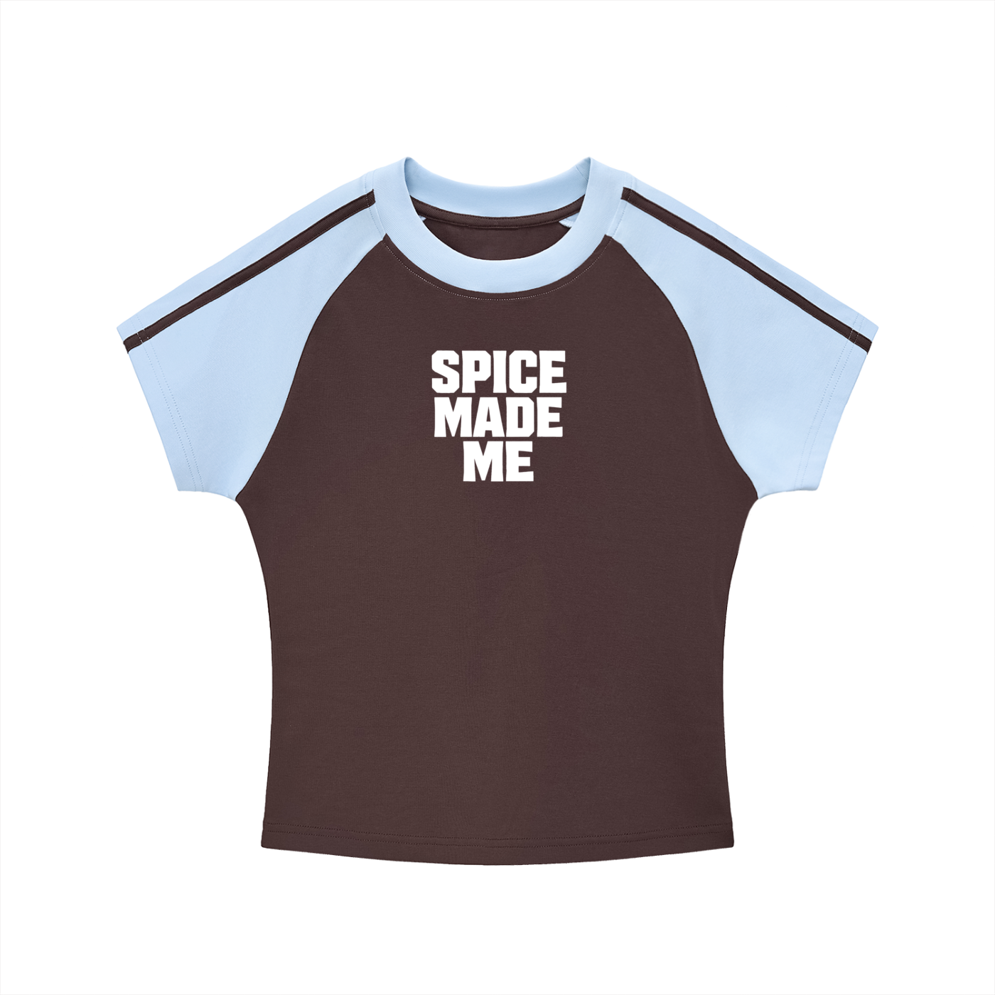 Spice Me In - Contrast Stripes Bodycon Raglan Sleeve T-Shirt