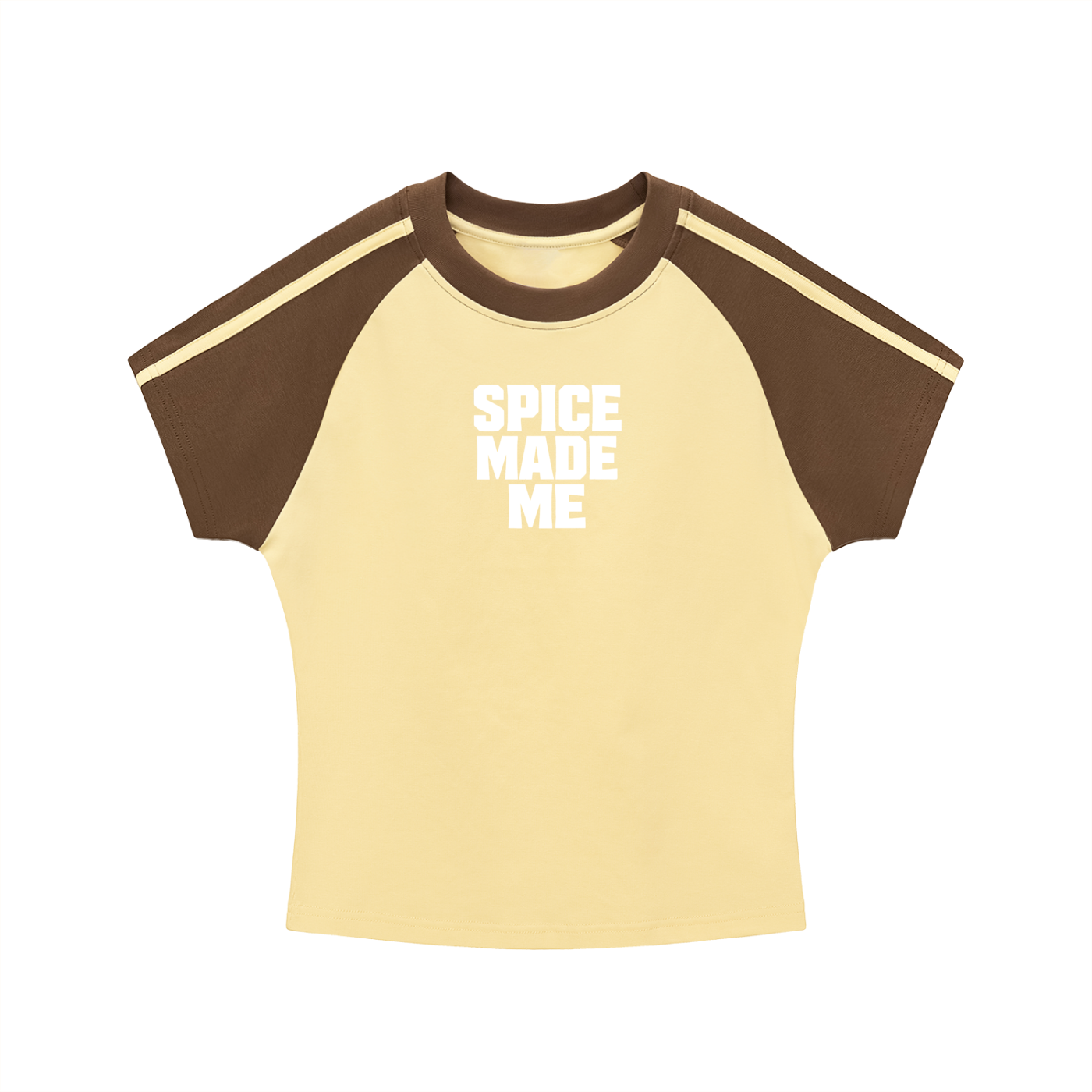 Spice Me In - Contrast Stripes Bodycon Raglan Sleeve T-Shirt