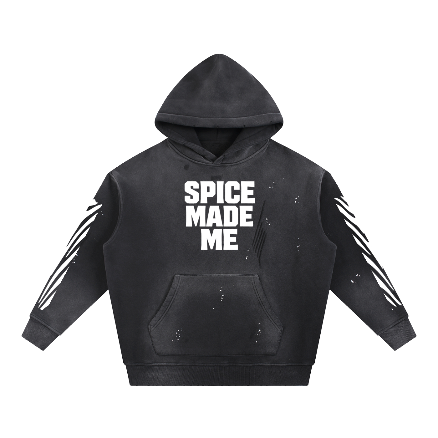 Spice Me In - Spice Made Me Vintage Washed Frayed Fleece Hoodie