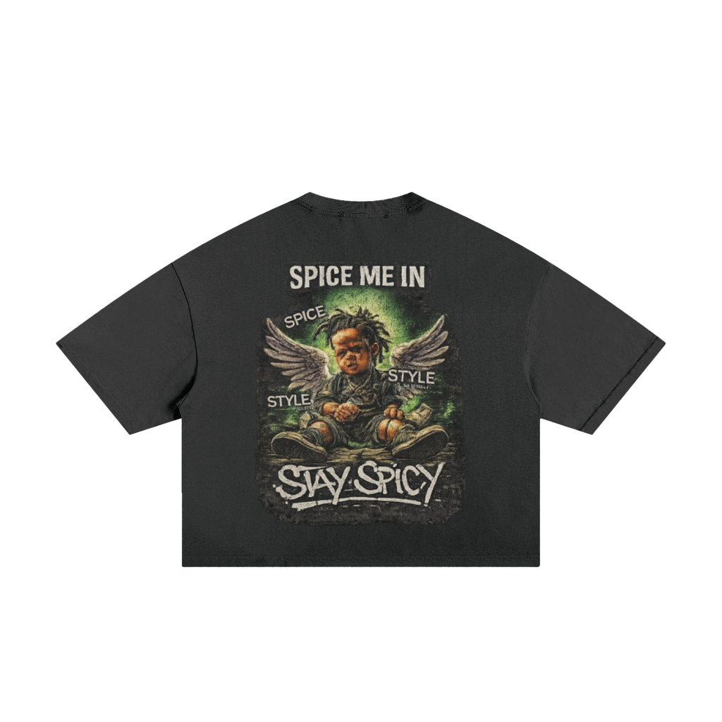 Spice Me In - Classic Frayed Boxy Tee