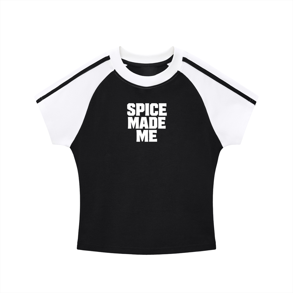 Spice Me In - Contrast Stripes Bodycon Raglan Sleeve T-Shirt