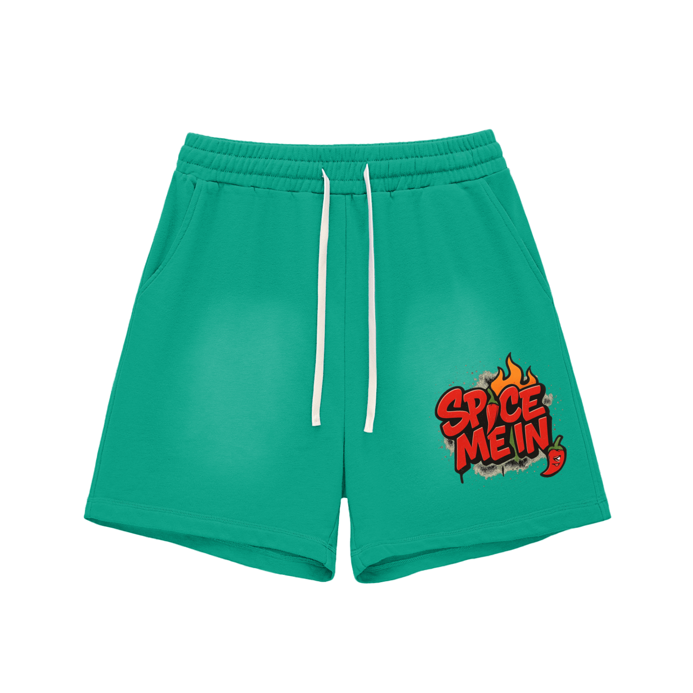 Spice Me In - Pepepr Sun Fade Raw Edge Cotton Shorts