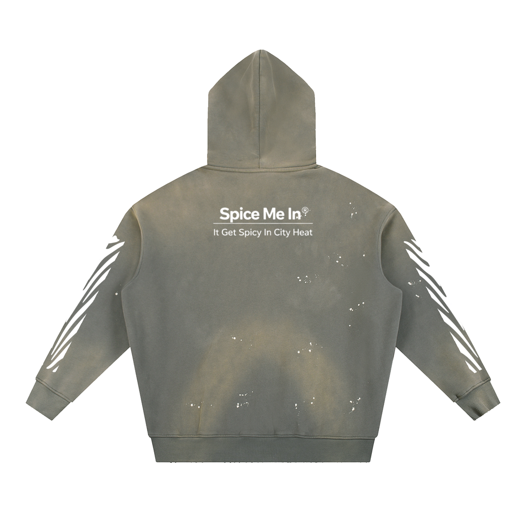 Spice Me In - Spice Made Me Vintage Washed Frayed Fleece Hoodie