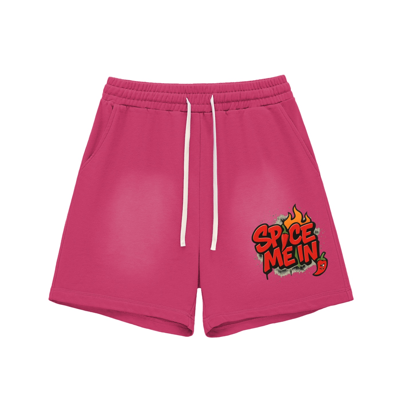 Spice Me In - Pepepr Sun Fade Raw Edge Cotton Shorts