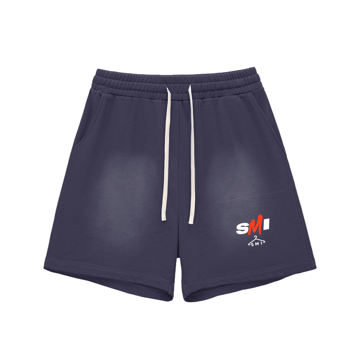 Spice Me In - "SMI" Sun Fade Raw Edge Cotton Shorts