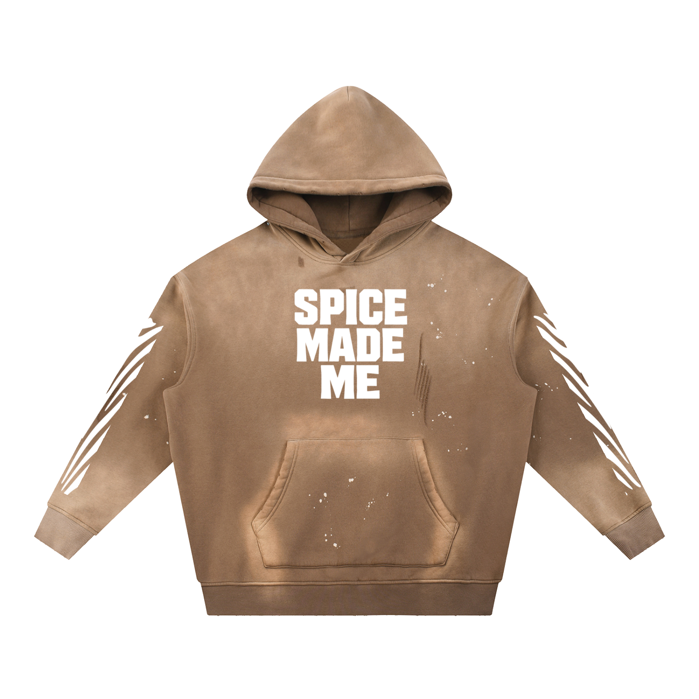 Spice Me In - Spice Made Me Vintage Washed Frayed Fleece Hoodie